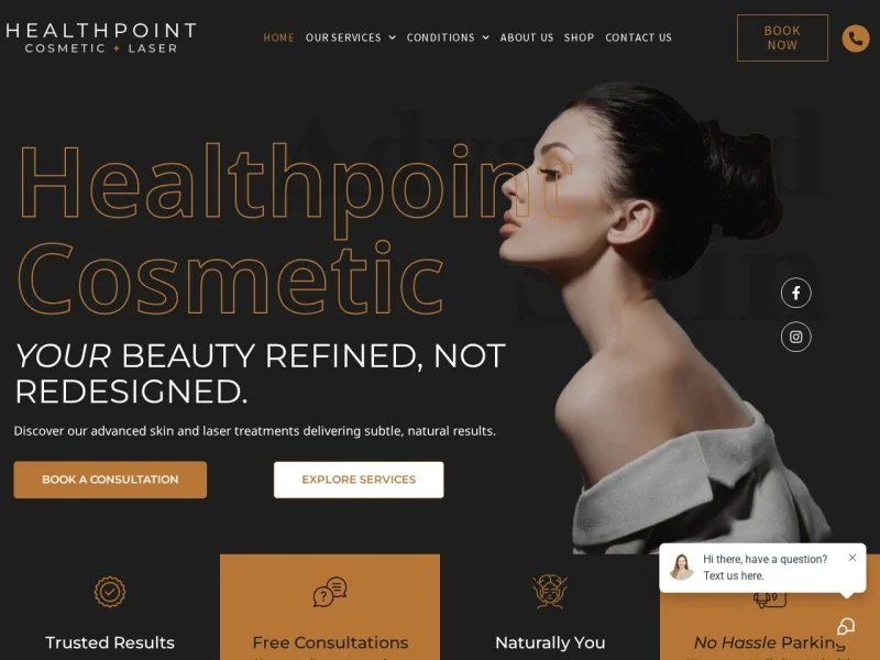 Healthpoint Cosmetic + Laser website designed by Autom8Growth
