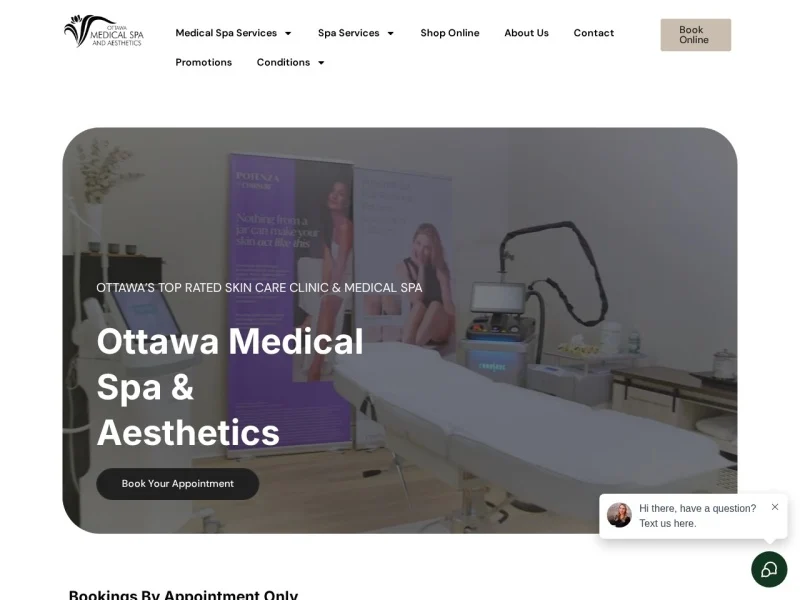 Ottawa Medical Spa website designed by Autom8Growth