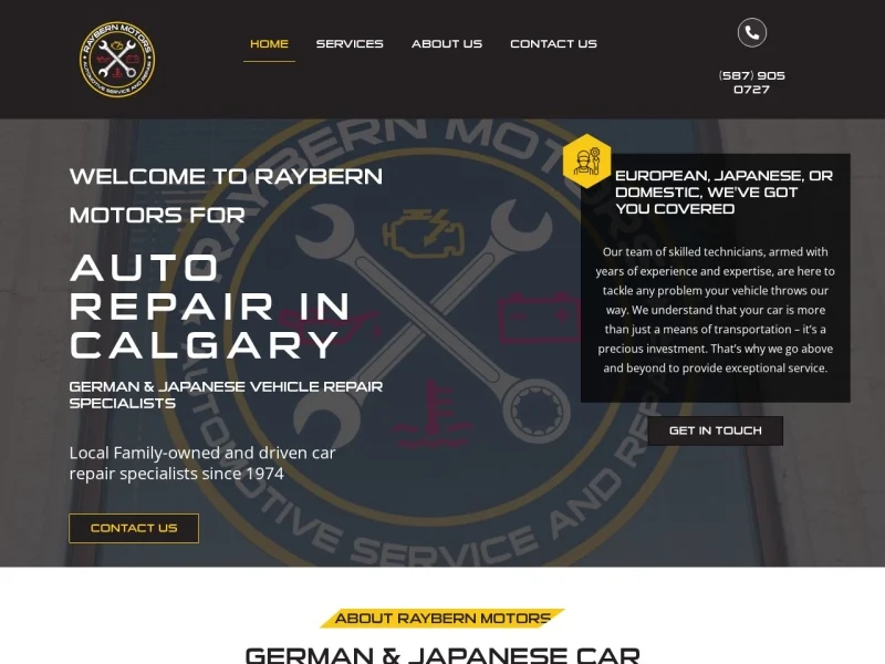 RayBern Motors website designed by Autom8Growth
